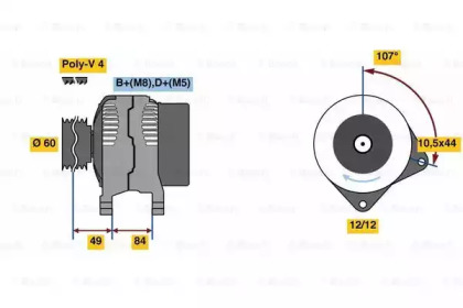 Генератор BOSCH 0 986 080 550