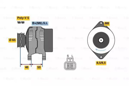 Генератор BOSCH 0 986 080 690