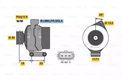 Генератор BOSCH 0 986 080 700