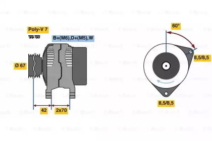 Генератор BOSCH 0 986 080 830