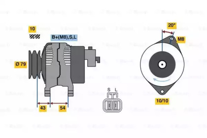 Генератор BOSCH 0 986 080 840