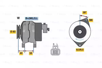 Генератор BOSCH 0 986 080 880