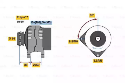 Генератор BOSCH 0 986 080 950