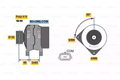 Генератор BOSCH 0 986 080 990