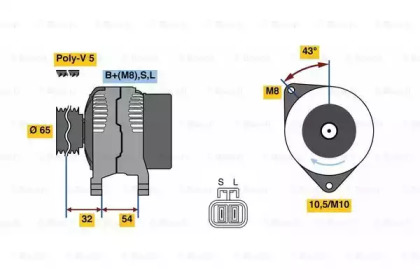 Генератор BOSCH 0 986 081 050