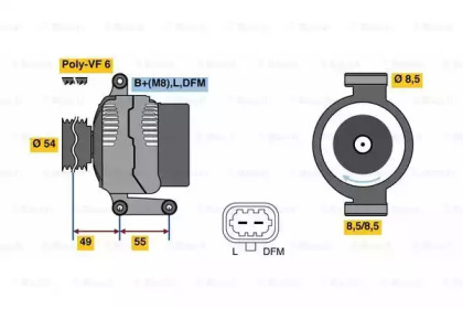 Генератор BOSCH 0 986 081 070