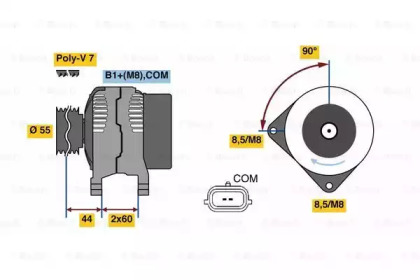 Генератор BOSCH 0 986 081 080