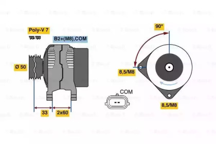 Генератор BOSCH 0 986 081 100