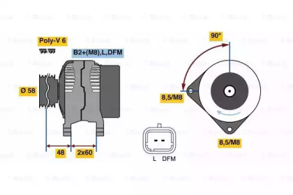 Генератор BOSCH 0 986 081 110