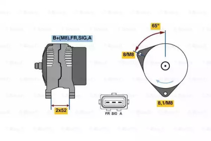 Генератор BOSCH 0 986 081 140