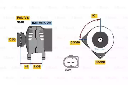 Генератор BOSCH 0 986 081 180