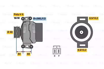 Генератор BOSCH 0 986 081 300