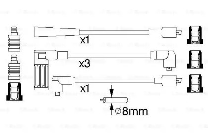 Комплект проводов зажигания BOSCH 0 986 356 737