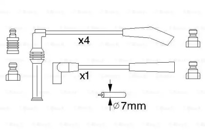 Комплект проводов зажигания BOSCH 0 986 356 751