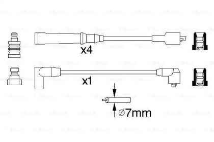 Комплект проводов зажигания BOSCH 0 986 356 890