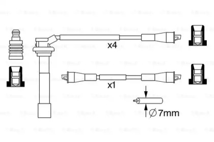 Комплект проводов зажигания BOSCH 0 986 357 053