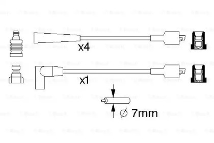 Комплект проводов зажигания BOSCH 0 986 357 101