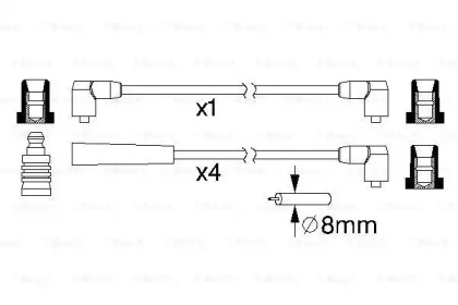 Комплект проводов зажигания BOSCH 0 986 357 116