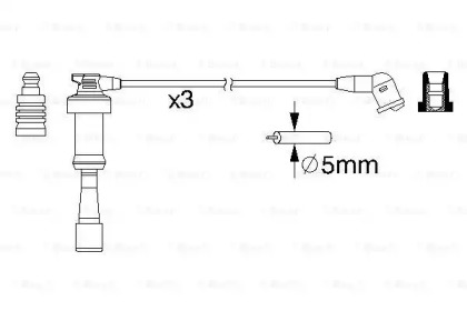 Комплект проводов зажигания BOSCH 0 986 357 207