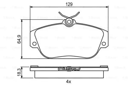 Комплект тормозных колодок BOSCH 0 986 424 016