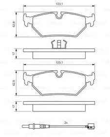 Комплект тормозных колодок BOSCH 0 986 424 027