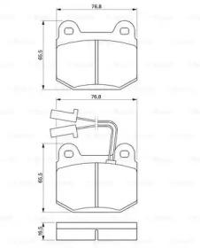 Комплект тормозных колодок, дисковый тормоз BOSCH 0 986 424 029