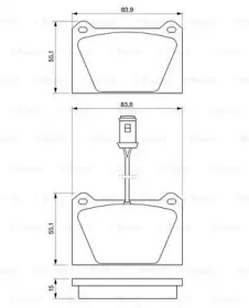 Комплект тормозных колодок, дисковый тормоз BOSCH 0 986 424 093