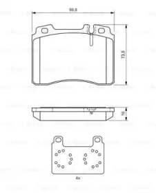 Комплект тормозных колодок BOSCH 0 986 424 170