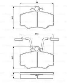 Комплект тормозных колодок BOSCH 0 986 424 184