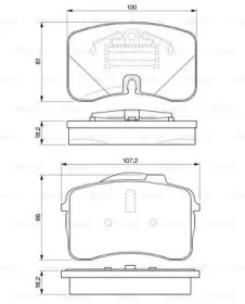 Комплект тормозных колодок, дисковый тормоз BOSCH 0 986 424 191