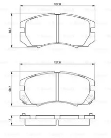 Комплект тормозных колодок, дисковый тормоз BOSCH 0 986 424 211