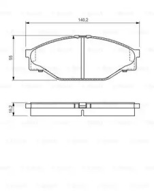 Комплект тормозных колодок BOSCH 0 986 424 225