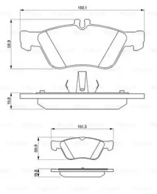 Комплект тормозных колодок BOSCH 0 986 424 234