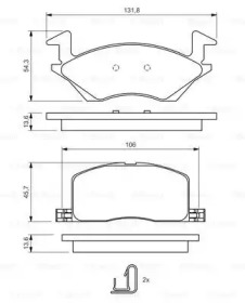 Комплект тормозных колодок BOSCH 0 986 424 264