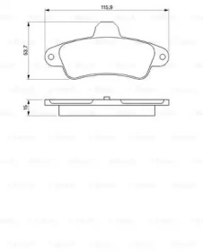 Комплект тормозных колодок BOSCH 0 986 424 277