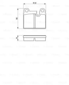 Комплект тормозных колодок, дисковый тормоз BOSCH 0 986 424 283