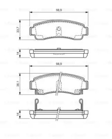 Комплект тормозных колодок BOSCH 0 986 424 299