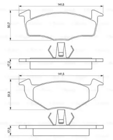 Комплект тормозных колодок BOSCH 0 986 424 361