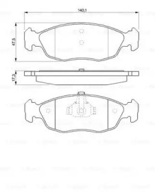 Комплект тормозных колодок BOSCH 0 986 424 452