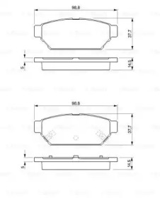 Комплект тормозных колодок BOSCH 0 986 424 464