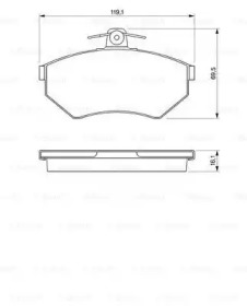 Комплект тормозных колодок BOSCH 0 986 424 468