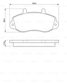 Комплект тормозных колодок BOSCH 0 986 424 480