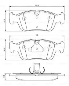 Комплект тормозных колодок BOSCH 0 986 424 483