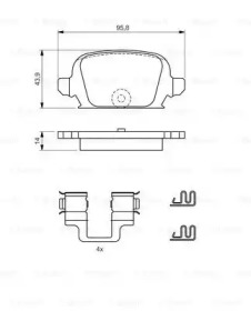 Комплект тормозных колодок BOSCH 0 986 424 528