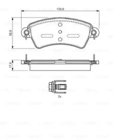 Комплект тормозных колодок BOSCH 0 986 424 529