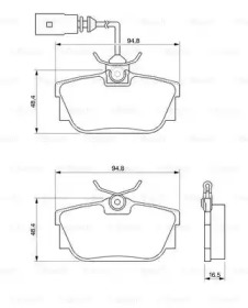 Комплект тормозных колодок BOSCH 0 986 424 542