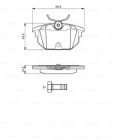 Комплект тормозных колодок BOSCH 0 986 424 545