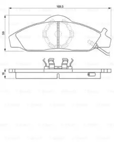 Комплект тормозных колодок BOSCH 0 986 424 551