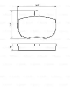 Комплект тормозных колодок, дисковый тормоз BOSCH 0 986 424 567