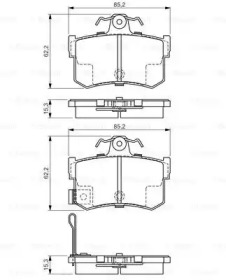 Комплект тормозных колодок BOSCH 0 986 424 568